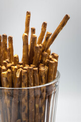 Salted sticks, a tasty snack.
