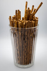 Salted sticks, a tasty snack.

