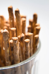 Salted sticks, a tasty snack.
