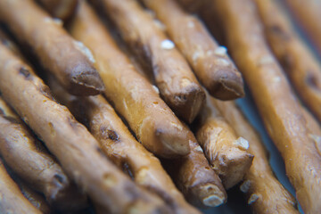Salted sticks, a tasty snack.
