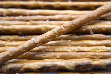 Salted sticks, a tasty snack.
