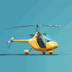 Fototapeta premium Gyrocopter Aircraft Illustration