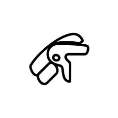 Minimalist Line Drawing of a Climbing Carabiner for Outdoor Equipment Design