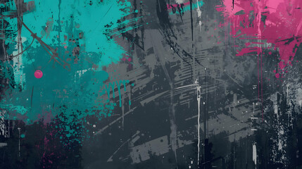 Urban graffiti grunge abstract design with paint splatters suited for backgrounds, posters, t-shirts, and digital art with edgy vibes.