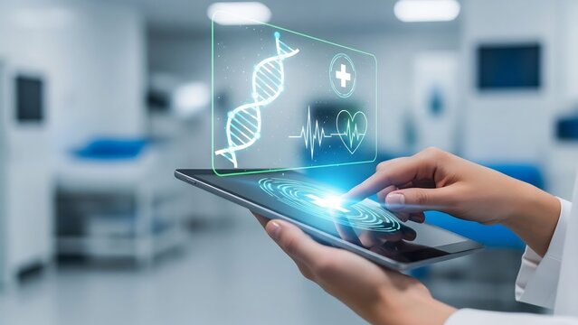 Medical Technology Digital Health Genetic Research Innovation Healthcare - Powered by Adobe