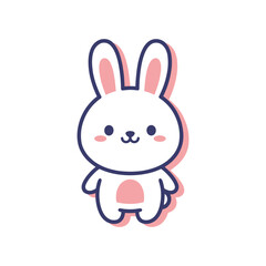 Fototapeta premium Adorable Cartoon Rabbit Illustration