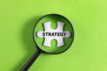 magnifying glass on green background