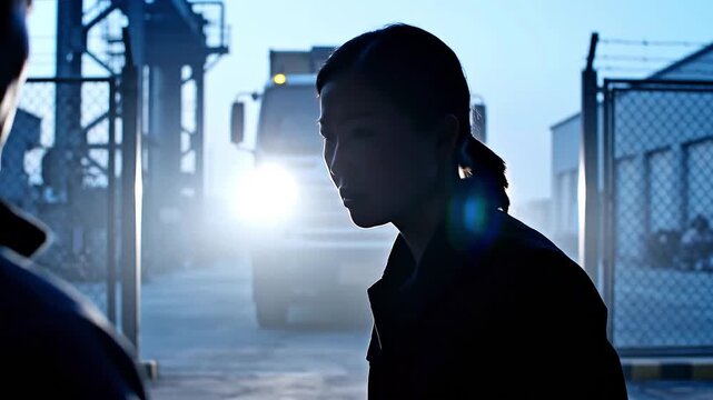 Brave Woman Silhouette Facing Adversity International Day FGM