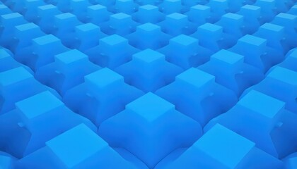 Minimal Abstract 3D Background Featuring Blue Cubic Elements