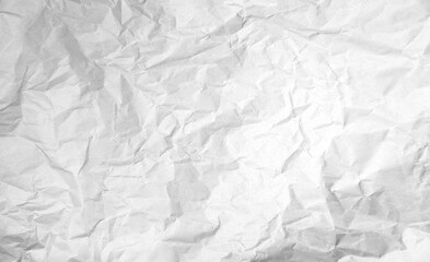 Fototapeta premium Weisses zerknittertes Papier als Hintergrund Textur