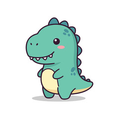 Fototapeta premium Cute Cartoon Dinosaur Illustration