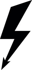 Black lightning bolt symbol