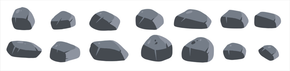 stone boulder granite debris and grey cobble pile of © Engier