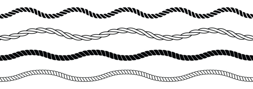 wave rope set repeating hemp cord line collection waving