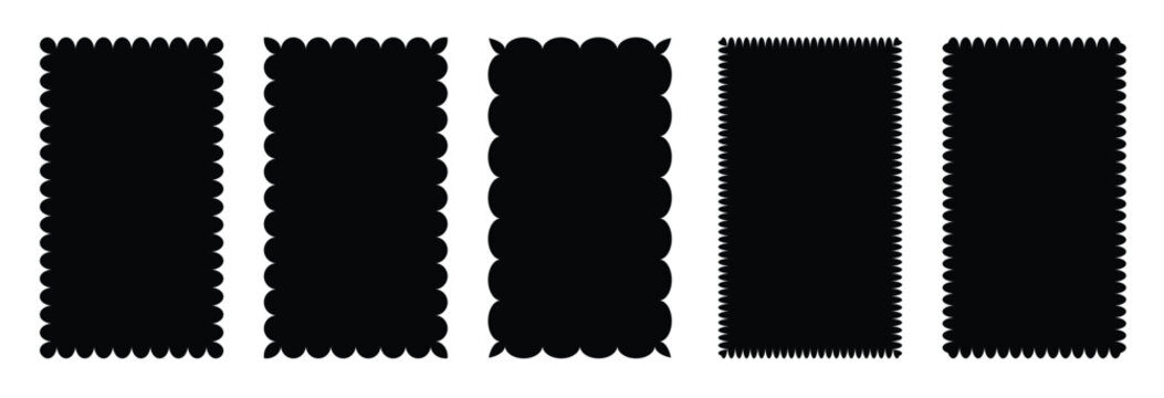 wavy edge rectangular frame collection jagged rectangle