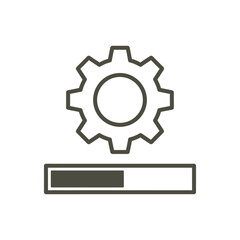 System update icon filled flat sign concept for web design isolated on transparent background