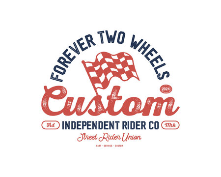 Motorcycle racing badges club emblems tshirt design Retro Racing Typography Graphics