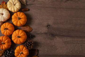 pumpkin on wooden background