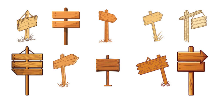wooden sign vectors illustration wooden sign board blank