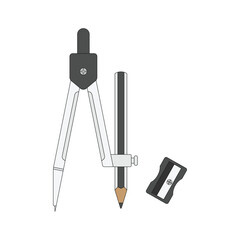 drafting compass with pencil