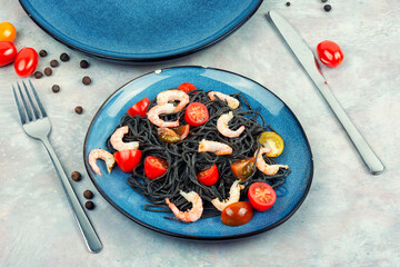Seafood Pasta Salad with Spaghetti