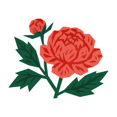 Fototapeta premium PNG Vibrant floral cutout illustration