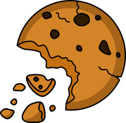 Cookie Bite Flat Design
