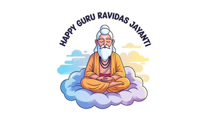 Guru Ravidas Sitting in Meditation Pose.