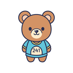 Fototapeta premium Cute Cartoon Bear Character Illustration