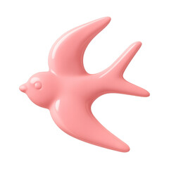 PNG Glossy pink bird illustration.