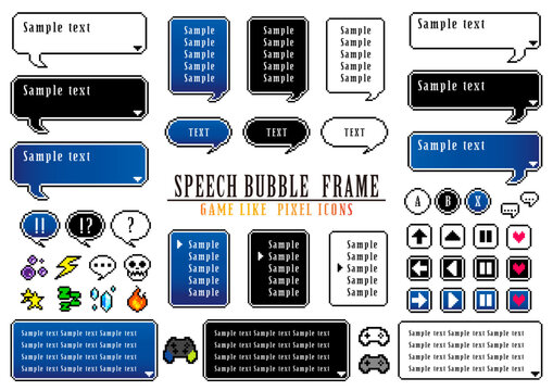 Game Like Speech Bubble & Pixel icons 8	