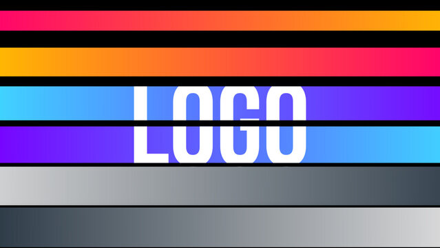 Logo Transition 6 Slides Wipe Bottom to Top