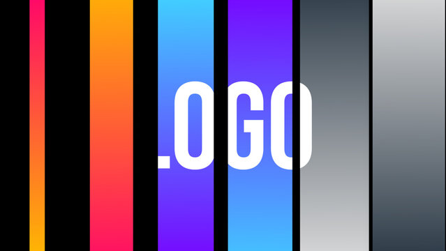 Logo Transition 6 Slides Wipe Right to Left