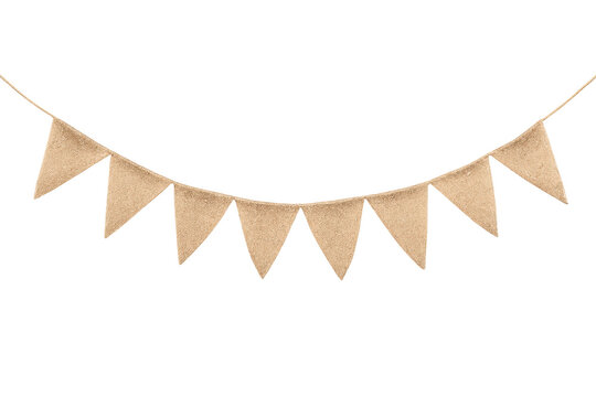 Hanging rustic burlap bunting pennants string decoration