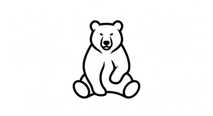 Fototapeta premium vector illustration of a bear