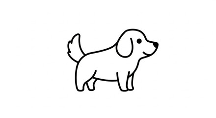 vector illustration of a dog