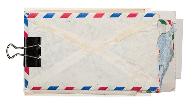 Closed mail envelope, vintage old pack of envelope and mail letters, element resource for graphic designers, png isolated on transparent background