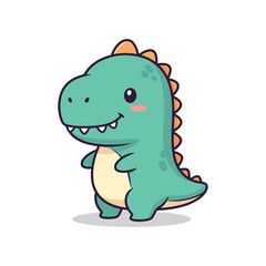 Obraz premium Cute Cartoon Dinosaur Illustration