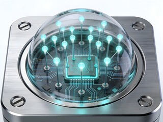 Artificial Intelligence Neural Network CPU Processing Technology Futuristic Concept