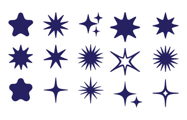 Decorative Starburst & Sparkle Icons for Creative Design