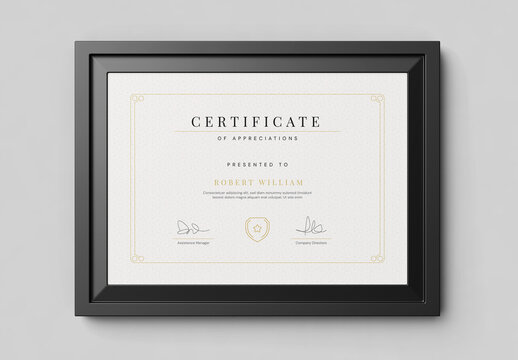 Certificate of Achievement Layout