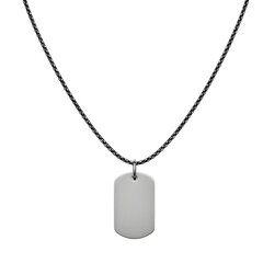 Fototapeta premium Necklace with metal pendant, elegant jewelry mockup in PNG format for branding, ecommerce, and design use. Isolated on white or transparent background. PNG format.