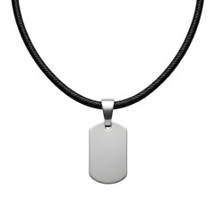 Fototapeta premium Necklace with metal pendant, elegant jewelry mockup in PNG format for branding, ecommerce, and design use. Isolated on white or transparent background. PNG format.