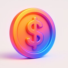 Obraz premium Vibrant Currency: A Chromatic Rendition of Wealth and Financial Prosperity