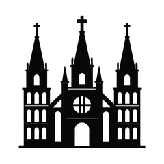 Fototapeta premium Saint Joseph Cathedral Outline Icon