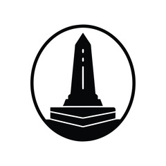 Fototapeta premium Stone Monument Minimal Logo