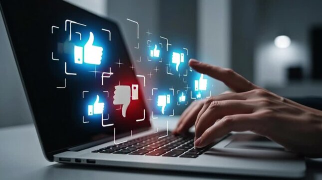 Analyzing Feedback on Social Media Posts via Laptop in a Digital Workspace Environment