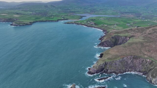 Wild Ireland dramatic coastline of dingle Kerry aerial of Kenmare Bay epic Ireland