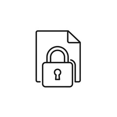 Secure Data Protection Concept with Lock and Digital Files for Privacy