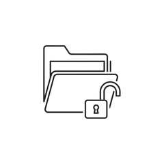 Secure Digital Folder Lock Icon for Data Protection and Privacy